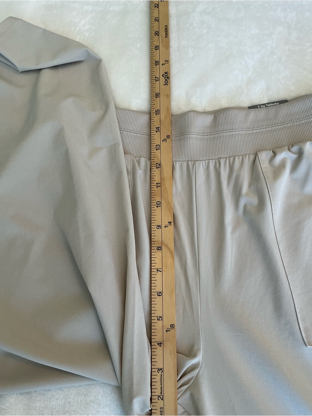 NWT Talbots T Large Wide Leg Ankle Pants Oat Travel Pull-On UPF 50 Stretch - Picture 8 of 10